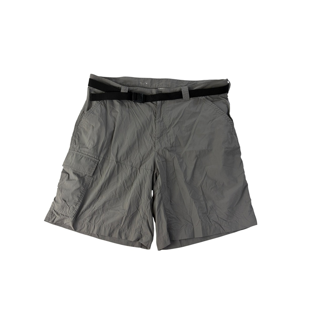 Columbia Shorts Mens Size 38 Omni-Shade Nylon Hiking Cargo Belted Gray